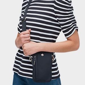 Kate Spade North South Phone Crossbody Jae Black Nylon